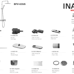 Cấu tạo Sen tắm cây INAX BFV-635S