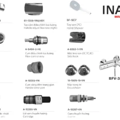 Cấu tạo Vòi Sen Tắm INAX BFV-3413T-7C (BFV3413T7C) Nhiệt Độ