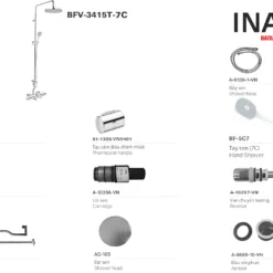Cấu tạo Sen tắm nhiệt độ BFV-3415T-7C