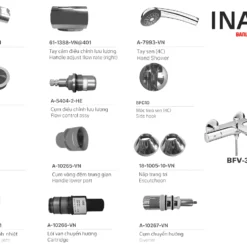 Vòi Sen Tắm INAX BFV-3413T-4C (BFV3413T4C) Nhiệt Độ Tự Động 33 Cấu tạo Vòi Sen Tắm INAX BFV-3413T-4C (BFV3413T4C) Nhiệt Độ