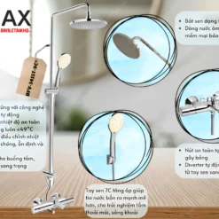 Chức năng vòi sen cây nhiệt độ INAX BFV-3415T-9C