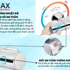 Vòi Sen Tắm INAX BFV-3413T-4C (BFV3413T4C) Nhiệt Độ Tự Động 19 Sen tắm nhiệt độ INAX BFV-3413T-4C