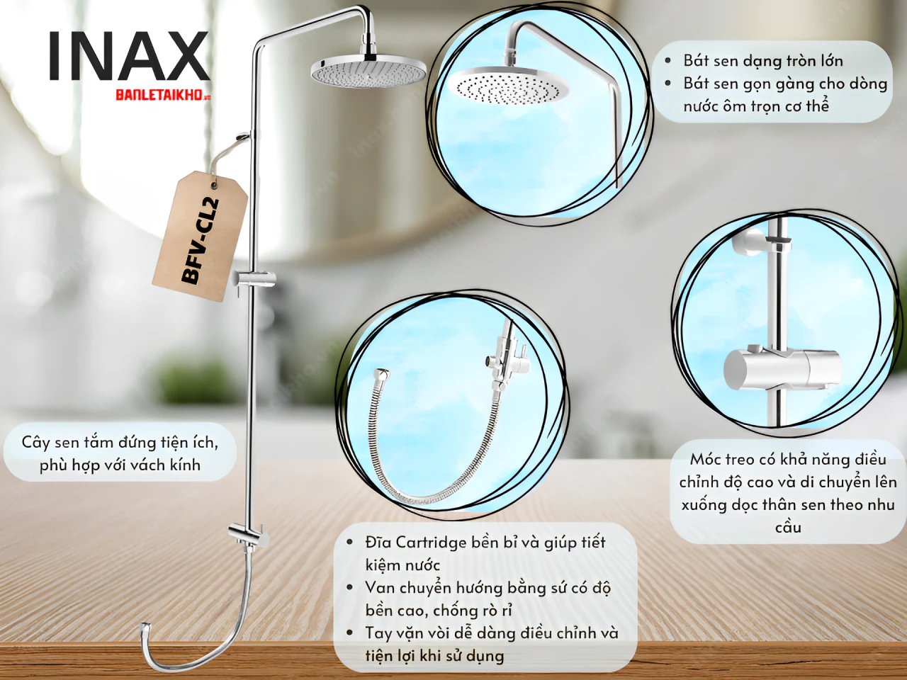 Tính năng Sen cây INAX BFV-CL2