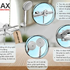 Tính năng Vòi sen tắm INAX BFV-3413T-3C (BFV3413T3C) nhiệt độ