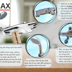 Vòi Sen Tắm INAX BFV-5103T-5C (BFV5103T5C) Nhiệt Độ Tự Động 10 Tính năng Vòi Sen Tắm INAX BFV-5103T-5C (BFV5103T5C) Nóng Lạnh