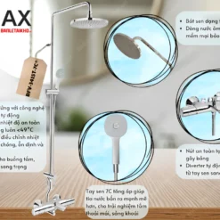 Tính năng vòi sen tắm nhiệt độ INAX BFV-3415T-7C nóng lạnh