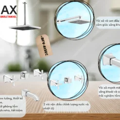 Vòi Sen Tắm Âm Tường INAX BFV-81SEC (BFV81SEC) Nóng Lạnh 9 Ưu điểm Vòi hoa sen tắm âm tường INAX BFV-81SEC