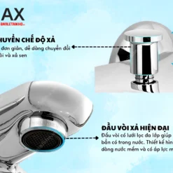 Vòi Sen Tắm INAX BFV-3413T-4C (BFV3413T4C) Nhiệt Độ Tự Động 24 Vòi Sen Tắm INAX BFV-3413T-4C (BFV3413T4C) Nhiệt Độ