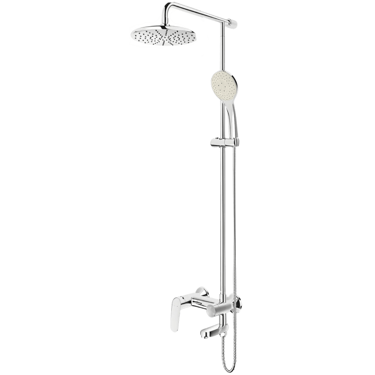 Vòi sen cây nóng lạnh INAX có thiết kế tối giản, với đường nét mềm mại và sang trọng