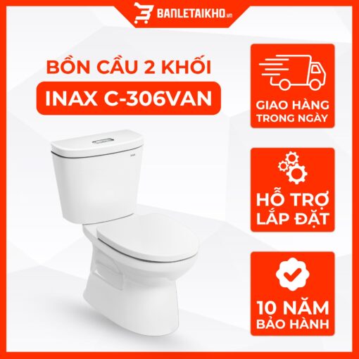 Bồn Cầu INAX 2 Khối C-306VAN (C306VAN) Nắp êm CF-57VSAK