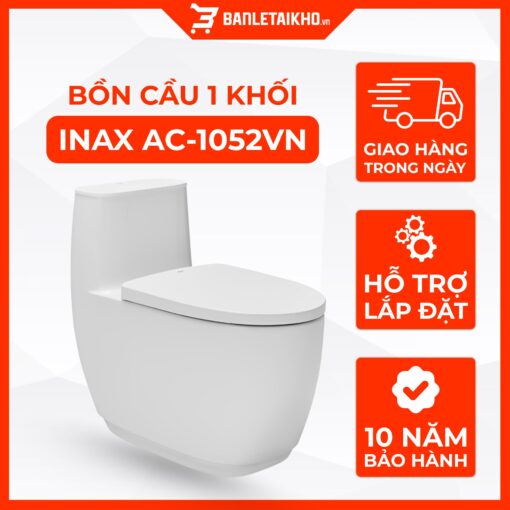 Bồn Cầu INAX AC 1052VN (AC-1052VN) 1 Khối Aqua Ceramic 1 Bồn Cầu INAX AC 1052VN (AC-1052VN) 1 Khối Aqua Ceramic