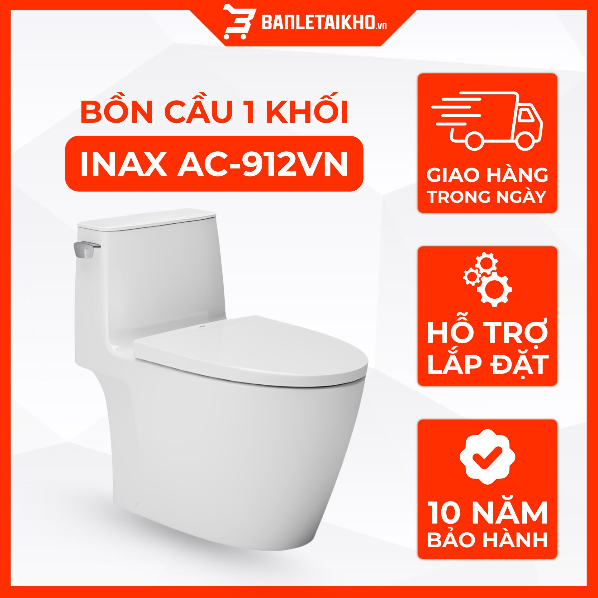 Bồn Cầu INAX AC-912VN (AC912VN) 1 Khối Bộ Sưu Tập S200 55 Bồn Cầu INAX AC-912VN (AC912VN) 1 Khối Bộ Sưu Tập S200