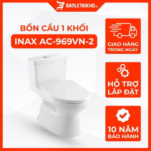 Bồn Cầu INAX AC-969VN-2 (AC969VN-2) 1 Khối Nắp mỏng CF-600VS 1 Bồn Cầu INAX AC-969VN-2 (AC969VN-2) 1 Khối Nắp mỏng CF-600VS