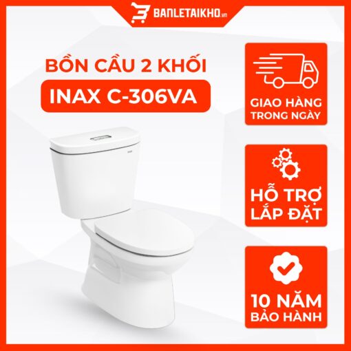 Bồn Cầu INAX C 306VA là Bệt 2 Khối ✅ Giá Rẻ thứ nhì