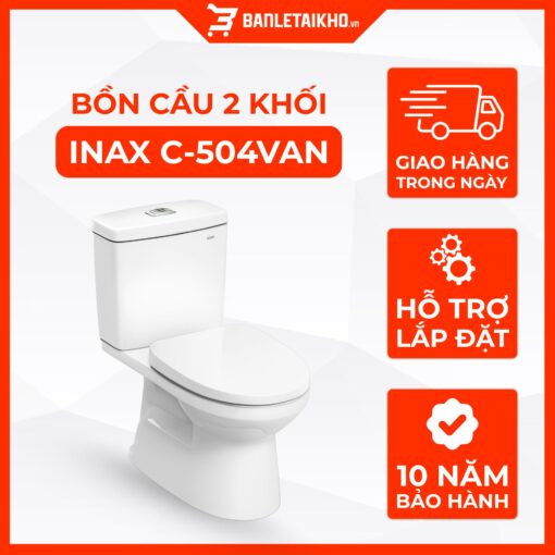 Bồn Cầu INAX C-504VAN (C504VAN) Hai Khối Nắp Êm