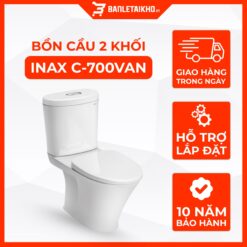 Bồn Cầu INAX C-700VAN (C700VAN) 2 Khối Xả Nhấn Nắp Đóng Êm