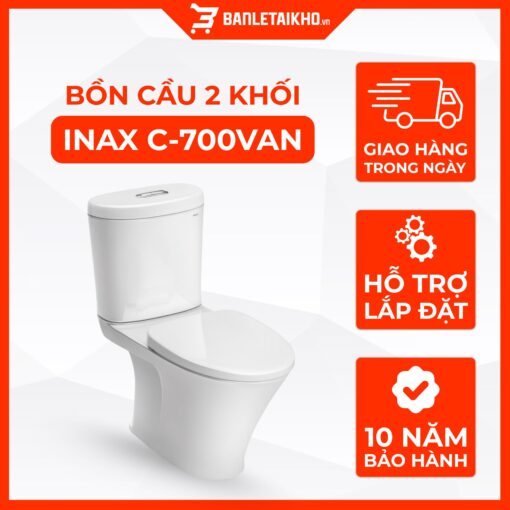 Bồn Cầu INAX C-700VAN (C700VAN) 2 Khối Xả Nhấn Nắp Đóng Êm 1 Bồn Cầu INAX C-700VAN (C700VAN) 2 Khối Xả Nhấn Nắp Đóng Êm