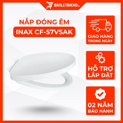 Nắp Bồn Cầu INAX CF-57VSAK (C-306VAN) Đóng Êm