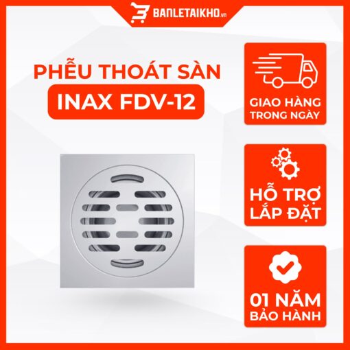 Phễu Thoát Sàn INAX FDV-12 (FDV12) Vuông 120x120 (Ø90) 1 Phễu Thoát Sàn INAX FDV-12 (FDV12) Vuông 120x120 (Ø90)