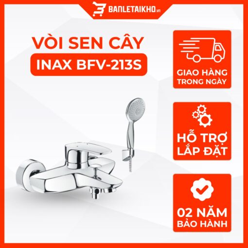 Vòi Sen Tắm INAX BFV-213S-3C (BFV213S3C) Nóng Lạnh Tay Sen Massage