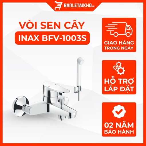 Vòi Sen Tắm Nóng Lạnh INAX BFV-1003S (BFV1003S) Tay Sen Nhựa 1 Vòi Sen Tắm Nóng Lạnh INAX BFV-1003S (BFV1003S) Tay Sen Nhựa