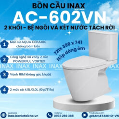 Ảnh thumbnail bồn cầu INAX 2 khối AC-602VN