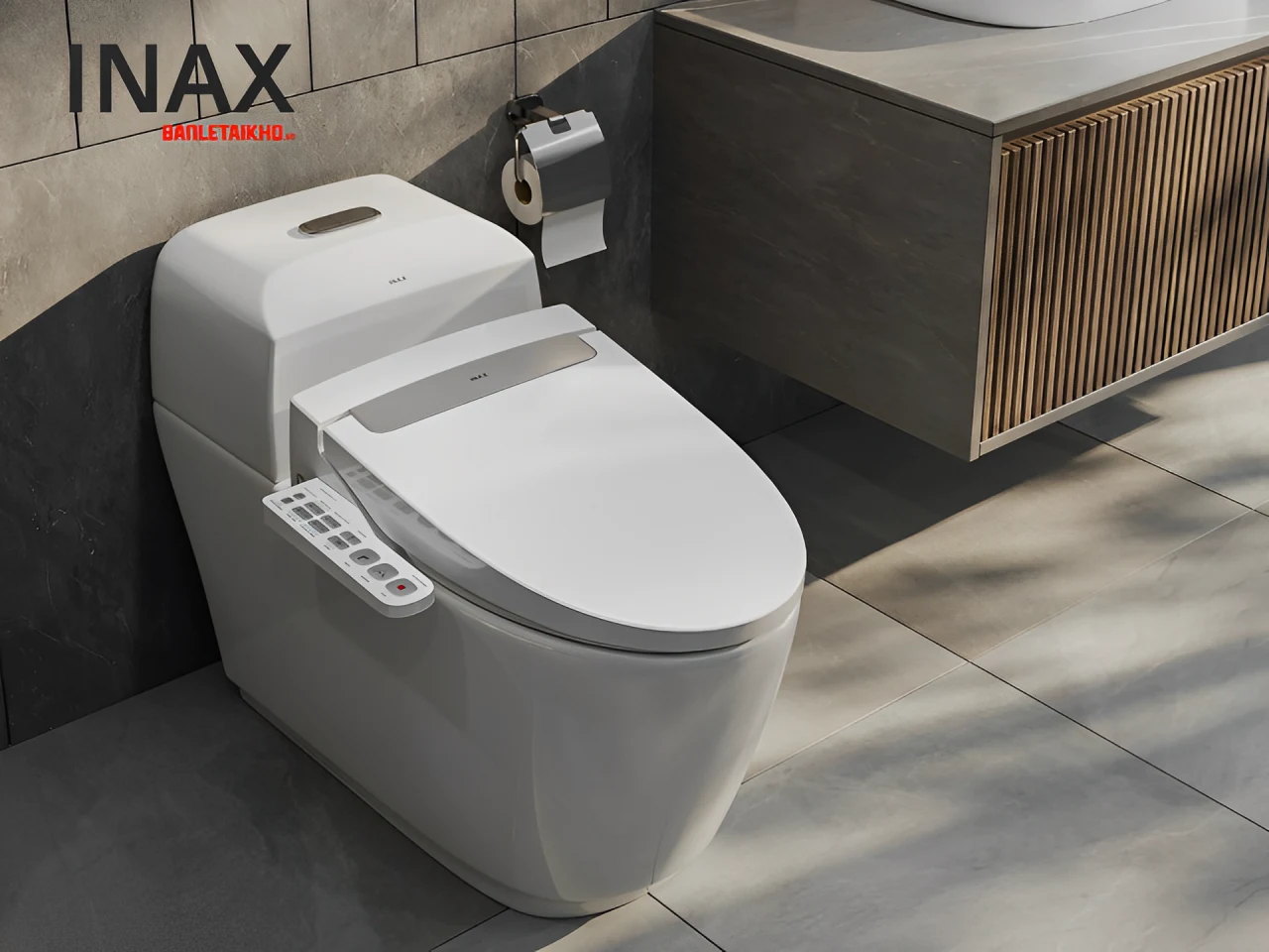 Bồn cầu AC-1032 kết hợp nắp điện tử CW-H20VN hiện đại và tiện nghi