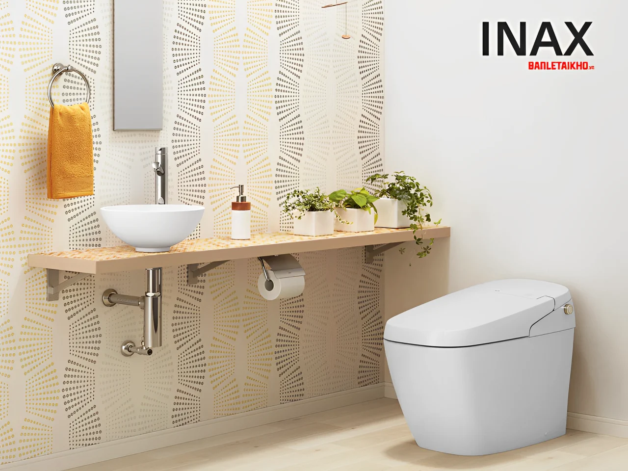 Bồn cầu thông minh INAX AC-G216VN/BW1 dòng SATIS G màu trắng cao cấp