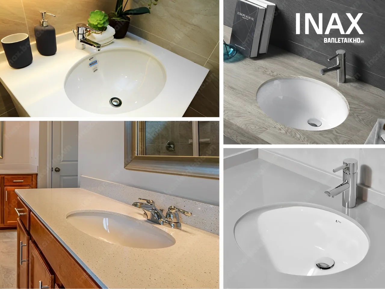 Chậu rửa lavabo INAX AL-2293V âm bàn dáng oval trang nhã