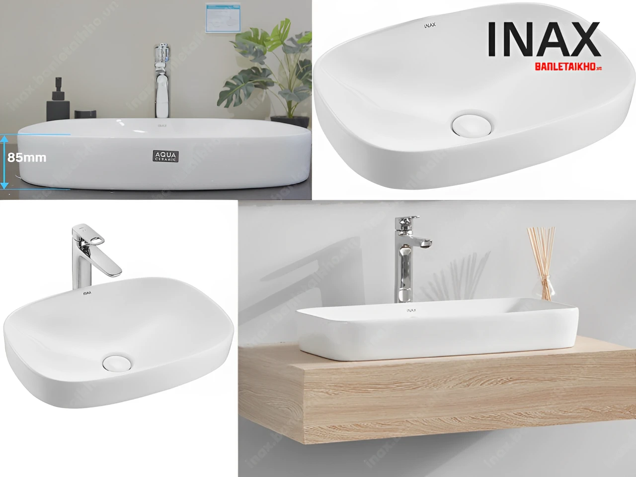 Chậu rửa lavabo INAX AL-642V có kiểu dáng oval mềm mại