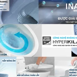 Công nghệ bồn cầu INAX 1 khối AC-989VN