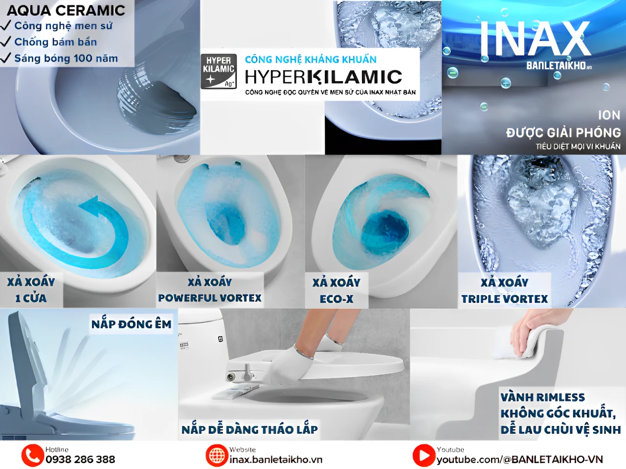 Các công nghệ nổi bật của bồn cầu INAX chính hãng