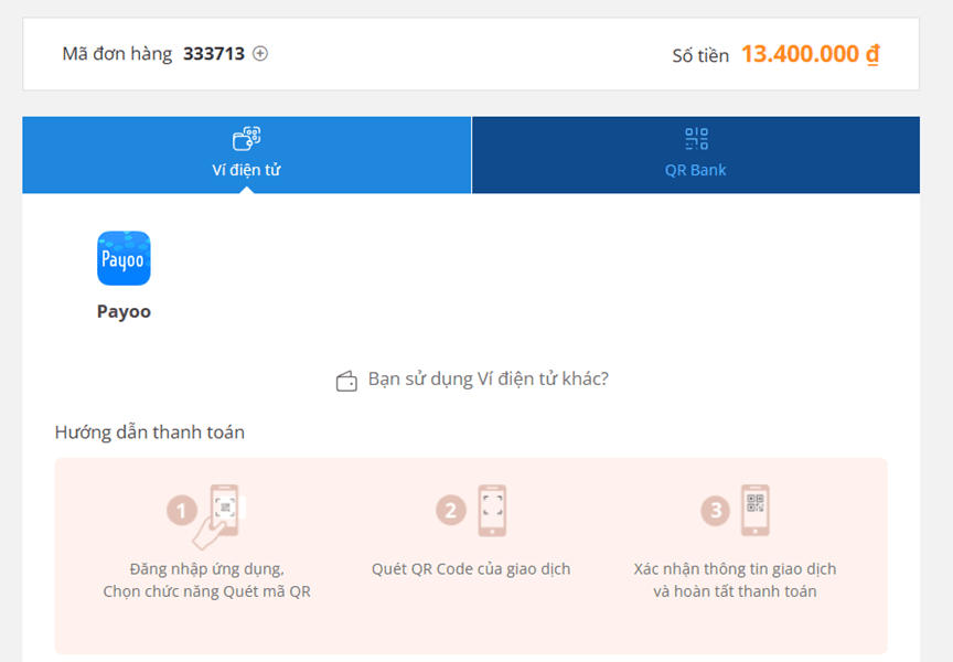 Thanh toán bằng mã QR, Ví điện tử