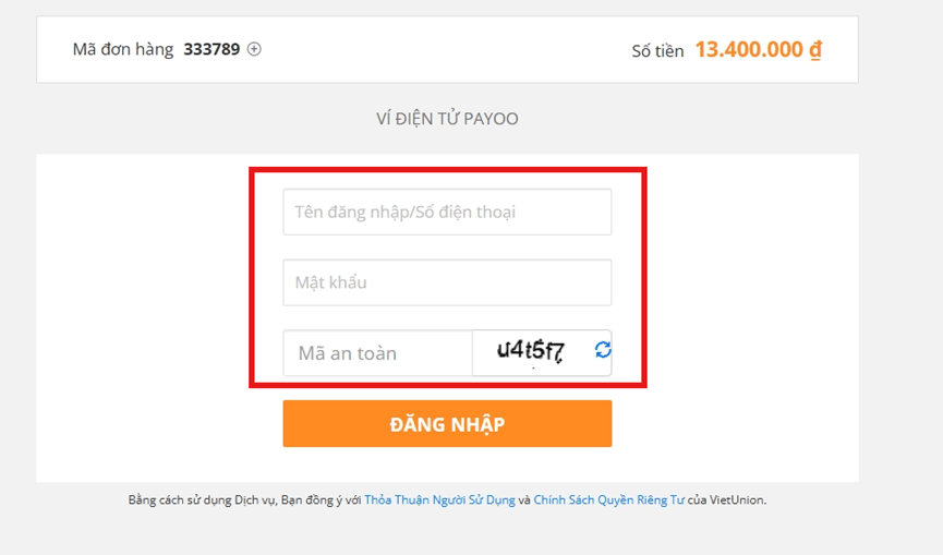  Thanh toán bằng ví điện tử Payoo