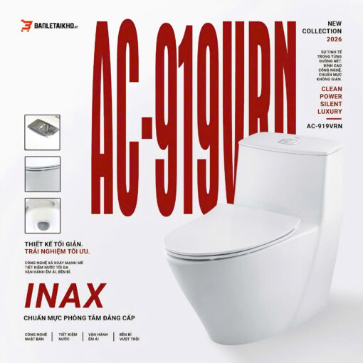 bồn cầu inax 1 khối cao cấp ac919vrn