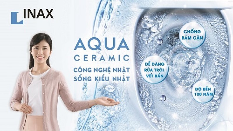 Bồn Cầu INAX vs TOTO: So sánh chi tiết 2025 2 cong-nghe-aqua-ceramic-inax-ban-le-tai-kho