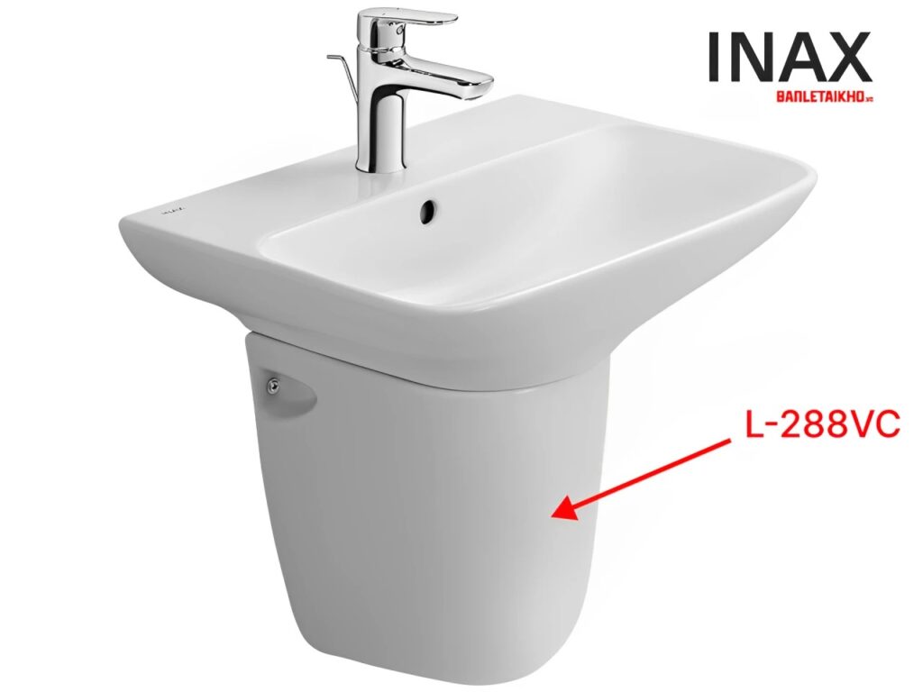Lavabo INAX L- 288VC (L288VC) chân ngắn