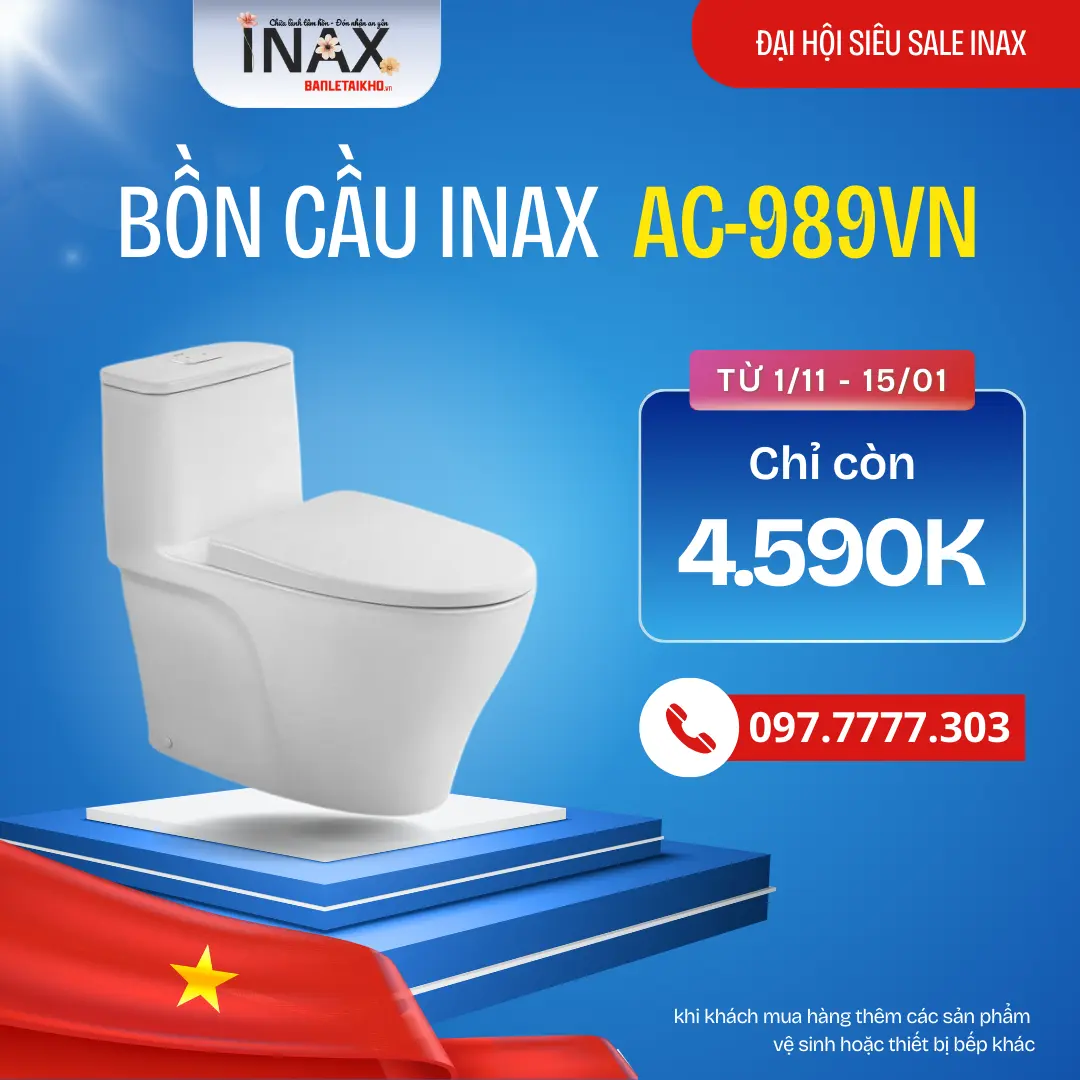 khuyến mãi bồn cầu ac989vn