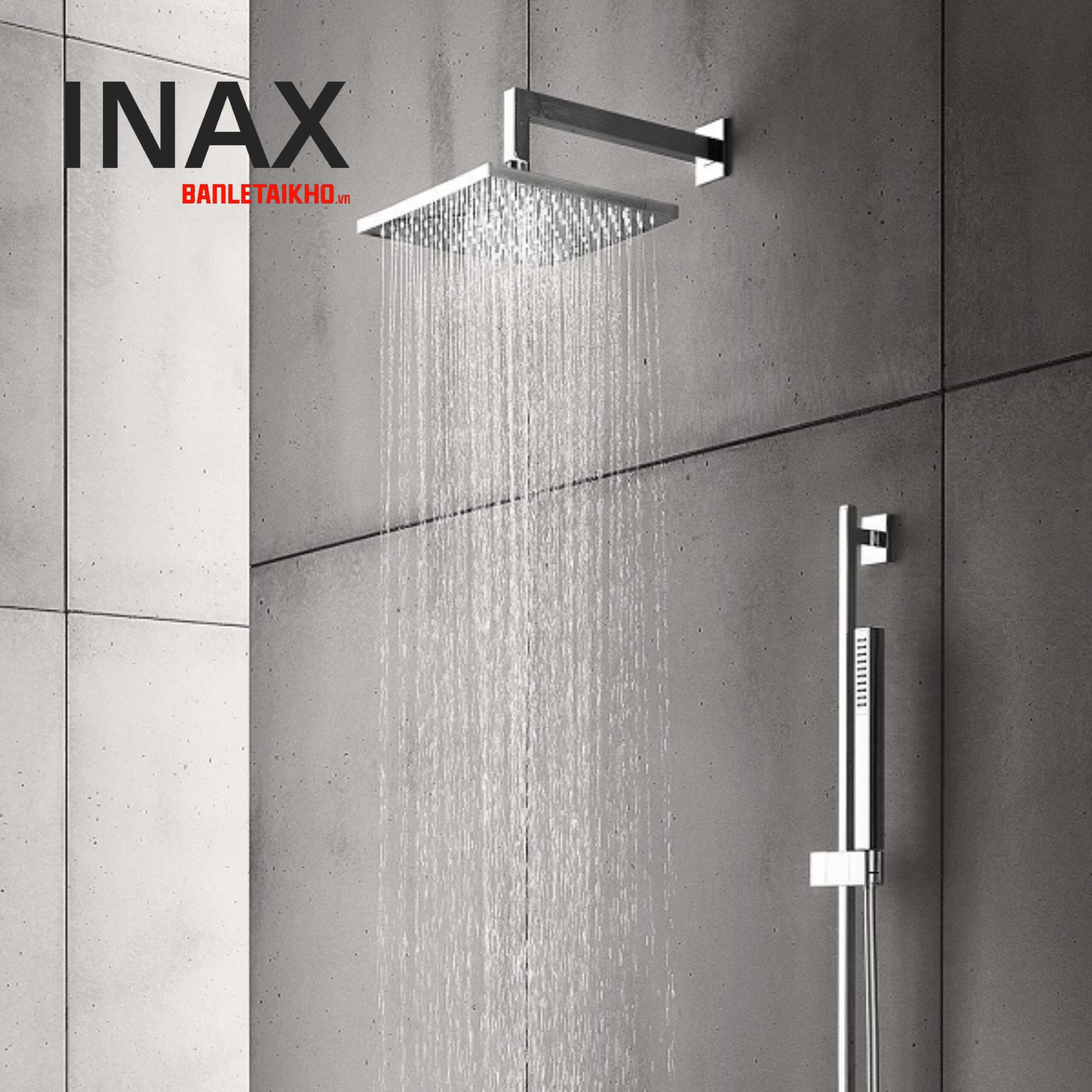 Thiết Bị Vệ Sinh INAX Gồm Những Gì? Checklist Đầy Đủ Cho Phòng Tắm 2026 4 Vòi sen tắm âm tường Inax được lắp đặt trong phòng tắm hiện đại