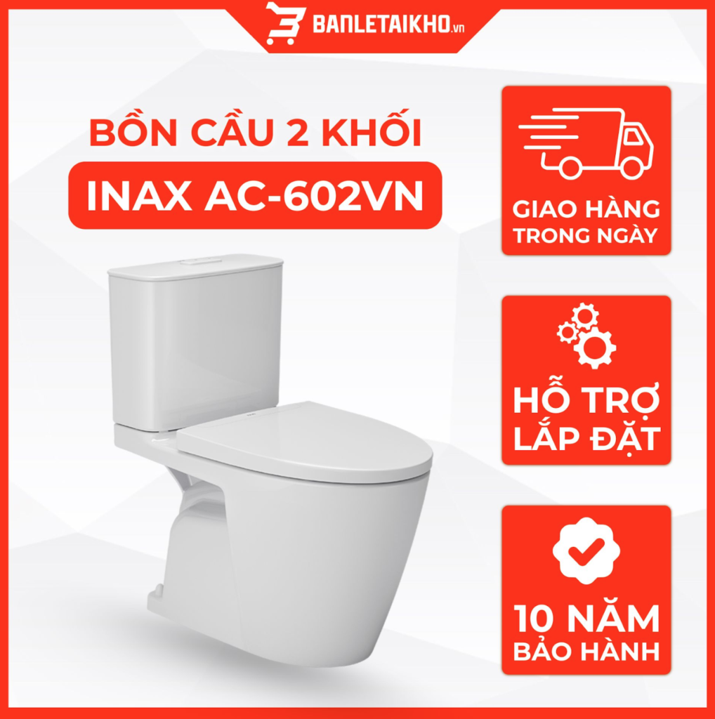Bồn cầu điện tử INAX không vành Rimless AC-602