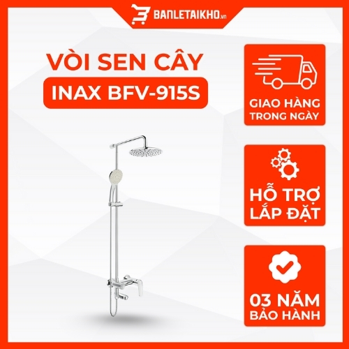 Vòi sen cây INAX BFV-915S bát sen vuông bản rộng