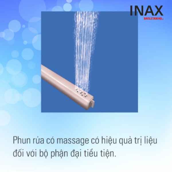 Chế độ rửa massage trên bồn cầu điện tử INAX