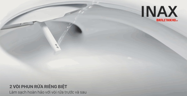 Nắp rửa điện tử INAX tích hợp vòi rửa tự động