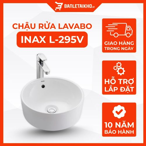 Chậu rửa mặt INAX L295V kết hợp vòi thân cao