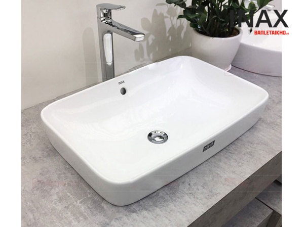 Chậu rửa mặt INAX đặt bàn không lỗ bắt vòi