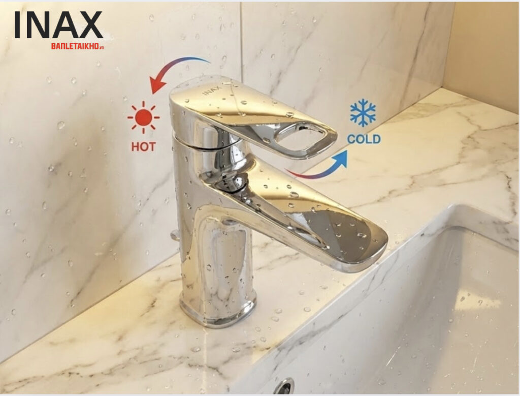 Công nghệ Eco Handle của vòi lavabo nóng lạnh INAX