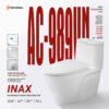 Bồn Cầu xí bệt INAX AC-989VN (AC989VN) 1 Khối Aqua Ceramic Nắp Êm