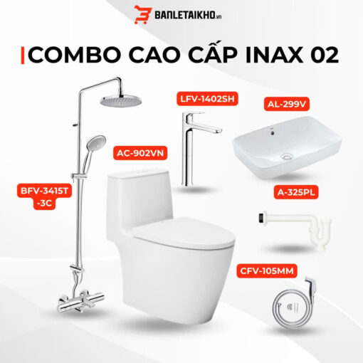 combo tbvs inax có bồn cầu ac902