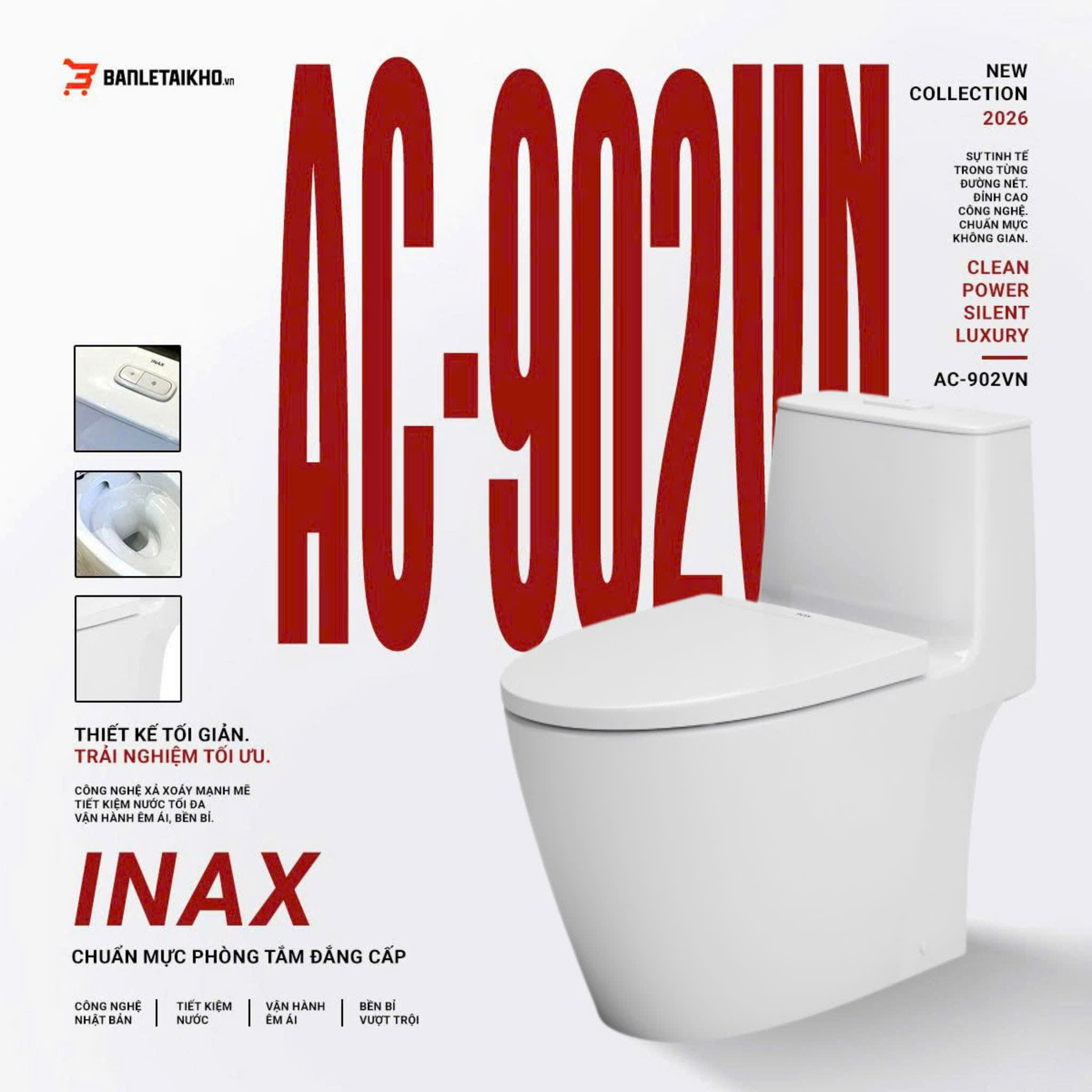 bồn cầu xí bệt 1 khối ac902vn (ac-902vn)