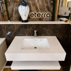 AC-989 kết hợp với Lavabo inax bàn đá 01